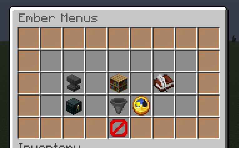 The Ember Menus home screen
